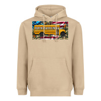 Mushroom school bus camouflage american flag license plate Heavyweight Hoodie - Artiststas