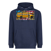 Navy school bus camouflage american flag license plate Heavyweight Hoodie - Artiststas