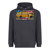 Smoke school bus camouflage american flag license plate Heavyweight Hoodie - Artiststas