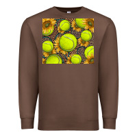 Chestnut tennis ball with sunflower and racket Premium Sweatshirt - BarkalooDesign