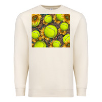 Sandshell tennis ball with sunflower and racket Premium Sweatshirt - BarkalooDesign