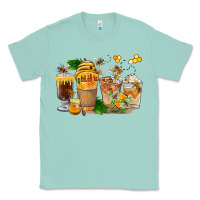 Seafoam Honey Bee Coffee Cups Classic Tee - FaDigitalArtStudio