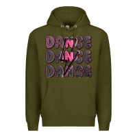 Army Green dance dance dance with lightning bolt Premium Hoodie - MaliasSmallBusiness