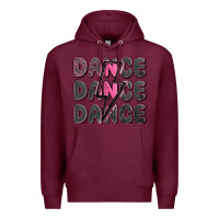 Burgundy dance dance dance with lightning bolt Premium Hoodie - MaliasSmallBusiness