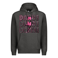 Charcoal Heather dance dance dance with lightning bolt Premium Hoodie - MaliasSmallBusiness