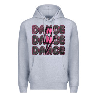 Heather Grey dance dance dance with lightning bolt Premium Hoodie - MaliasSmallBusiness