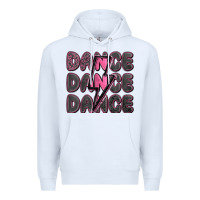 White dance dance dance with lightning bolt Premium Hoodie - MaliasSmallBusiness