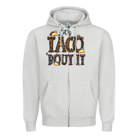 Dove Grey let's taco bout it Zipper Hoodie - CowhideDigitalArt