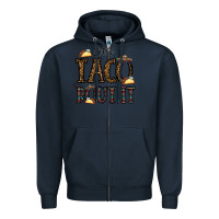 Navy let's taco bout it Zipper Hoodie - CowhideDigitalArt