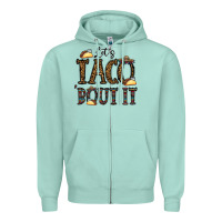 Seafoam let's taco bout it Zipper Hoodie - CowhideDigitalArt