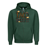 Sports Green let's taco bout it Zipper Hoodie - CowhideDigitalArt