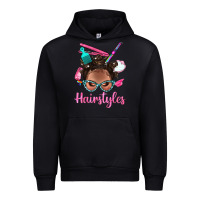 Black Afro Bantu Knots Hairstyles Messy Bun With Clasp Bbs Urban Hoodie - BundleAndBundleShop