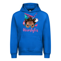 Cobalt Afro Bantu Knots Hairstyles Messy Bun With Clasp Bbs Urban Hoodie - BundleAndBundleShop