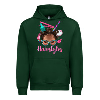 Forest Green Afro Bantu Knots Hairstyles Messy Bun With Clasp Bbs Urban Hoodie - BundleAndBundleShop