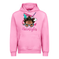 Fuchsia Pink Afro Bantu Knots Hairstyles Messy Bun With Clasp Bbs Urban Hoodie - BundleAndBundleShop