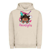 Pigment French Oak Afro Bantu Knots Hairstyles Messy Bun With Clasp Bbs Urban Hoodie - BundleAndBundleShop