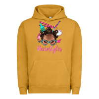 Pigment Peanut Butter Afro Bantu Knots Hairstyles Messy Bun With Clasp Bbs Urban Hoodie - BundleAndBundleShop