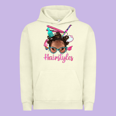 Afro Bantu Knots Hairstyles Messy Bun With Clasp Bbs Urban Hoodie Designed By Bundleandbundleshop