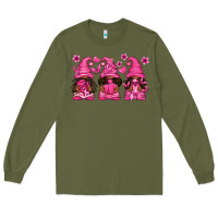 Army Green breast cancer afro gnomies Long Sleeve Tee - texasbilliewilder