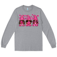 Heather Grey breast cancer afro gnomies Long Sleeve Tee - texasbilliewilder