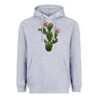 Heather Grey cactus 2 Heavyweight Hoodie - JahusDesignShop