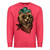 Cardinal bear cowboy Premium Sweatshirt - NancyCooperArtShop