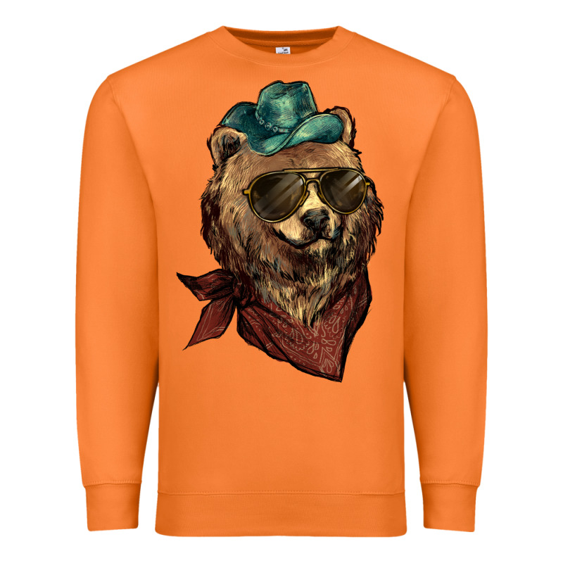 Bear Cowboy Premium Sweatshirt by NancyCooperArtShop | Teevron