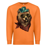 Carrot bear cowboy Premium Sweatshirt - NancyCooperArtShop