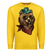 Lemon bear cowboy Premium Sweatshirt - NancyCooperArtShop
