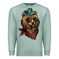 Seafoam bear cowboy Premium Sweatshirt - NancyCooperArtShop