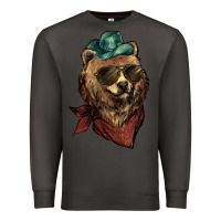 Smoke bear cowboy Premium Sweatshirt - NancyCooperArtShop