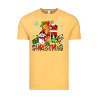 Vintage Mustard 1st christmas santa and snowman Vintage Tee - Zillion Design Studio