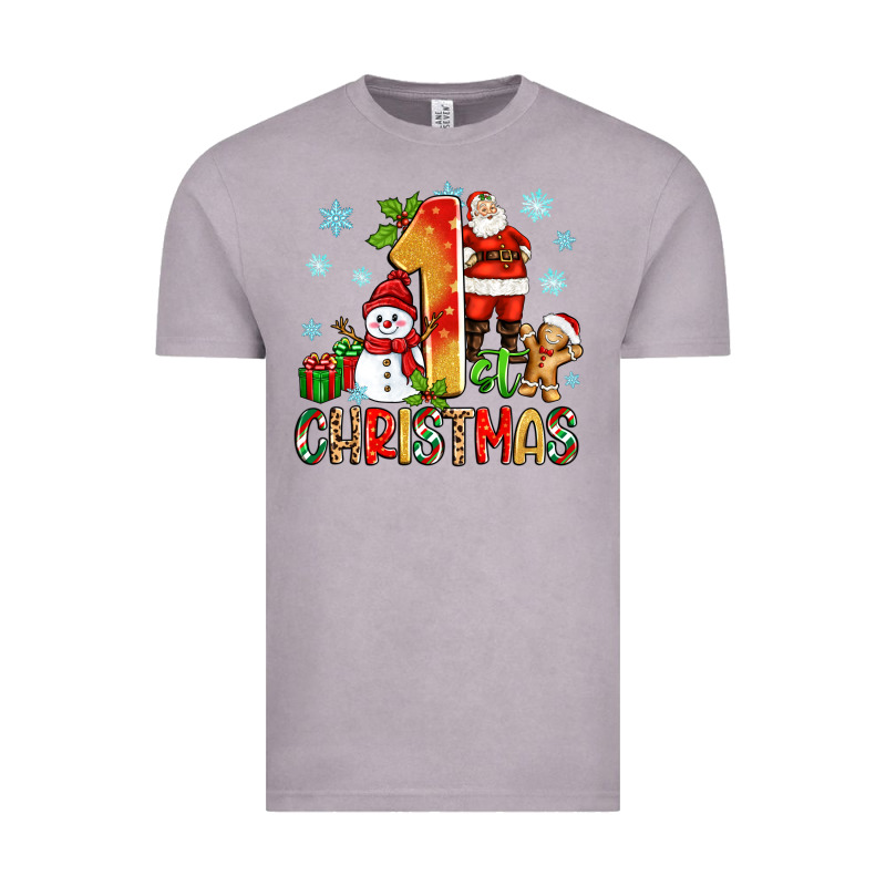 1st Christmas Santa And Snowman Vintage Tee by Zillion Design Studio | Teevron