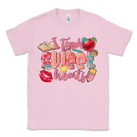 Bubblegum Pink i teach sweet hearts valentine's day teacher Classic Tee - FaDigitalArtStudio