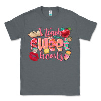 Charcoal Heather i teach sweet hearts valentine's day teacher Classic Tee - FaDigitalArtStudio