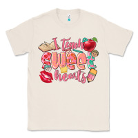 Natural i teach sweet hearts valentine's day teacher Classic Tee - FaDigitalArtStudio