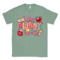 Sage i teach sweet hearts valentine's day teacher Classic Tee - FaDigitalArtStudio
