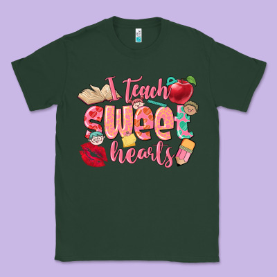 I Teach Sweet Hearts Valentine's Day Teacher Classic Tee Designed By Fadigitalartstudio
