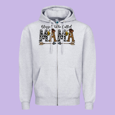 Mama To Be Called Mama Zipper Hoodie Designed By Cowhidedigitalart