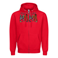 Red mama to be called mama Zipper Hoodie - CowhideDigitalArt