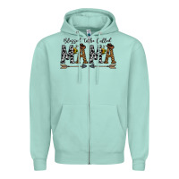 Seafoam mama to be called mama Zipper Hoodie - CowhideDigitalArt