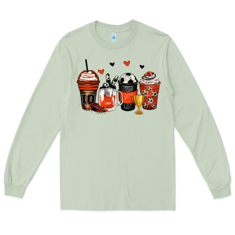 Soccer Coffee Cups Long Sleeve Tee by Zillion Design Studio | Teevron