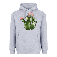 Heather Grey cactus Heavyweight Hoodie - JahusDesignShop