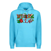 Ocean Blue nurse life christmas Premium Hoodie - NancyCooperArtShop