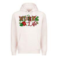 Pale Pink nurse life christmas Premium Hoodie - NancyCooperArtShop