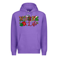 Purple nurse life christmas Premium Hoodie - NancyCooperArtShop
