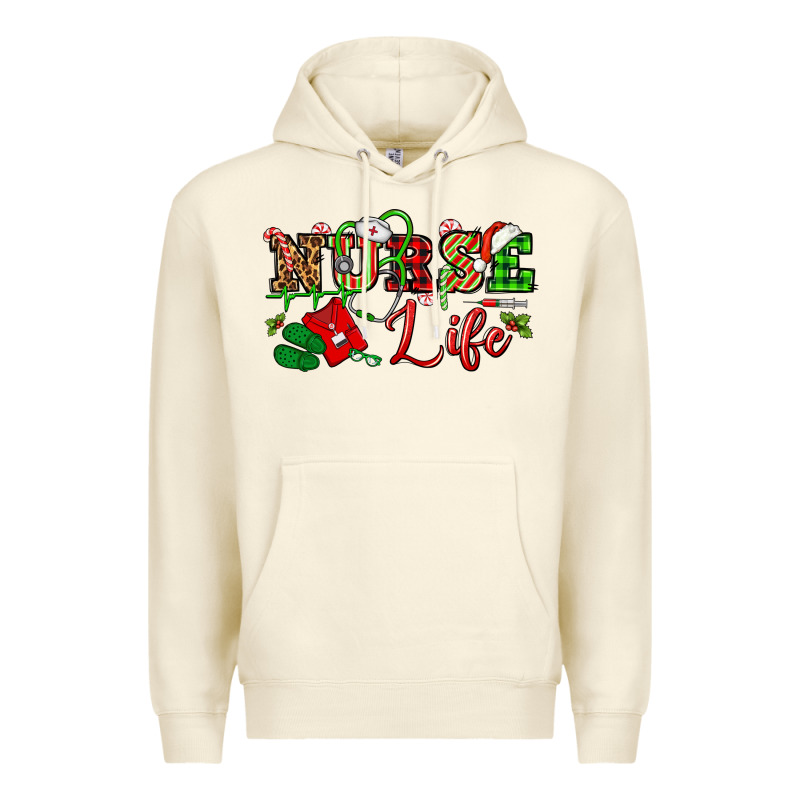 Nurse Life Christmas Premium Hoodie by NancyCooperArtShop | Teevron
