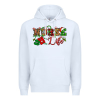 White nurse life christmas Premium Hoodie - NancyCooperArtShop