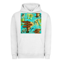 Pigment Lunar Rock Wooden Signboard And Gamping Map Seamless Pattern Urban Hoodie - BundleAndBundleShop