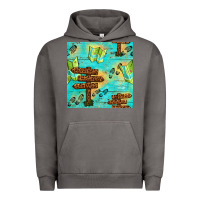 Pigment Tornado Wooden Signboard And Gamping Map Seamless Pattern Urban Hoodie - BundleAndBundleShop